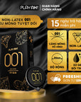 Bao Cao Su PlayAh! Non-Latex Siêu Mỏng 0.01 - Hộp 3 bao
