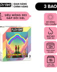 Bao Cao Su PlayAh Rainbow Gel 003 siêu mỏng, nhiều gel