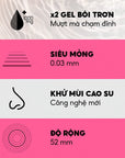 Bao Cao Su PlayAh Rainbow Gel 003 siêu mỏng, nhiều gel