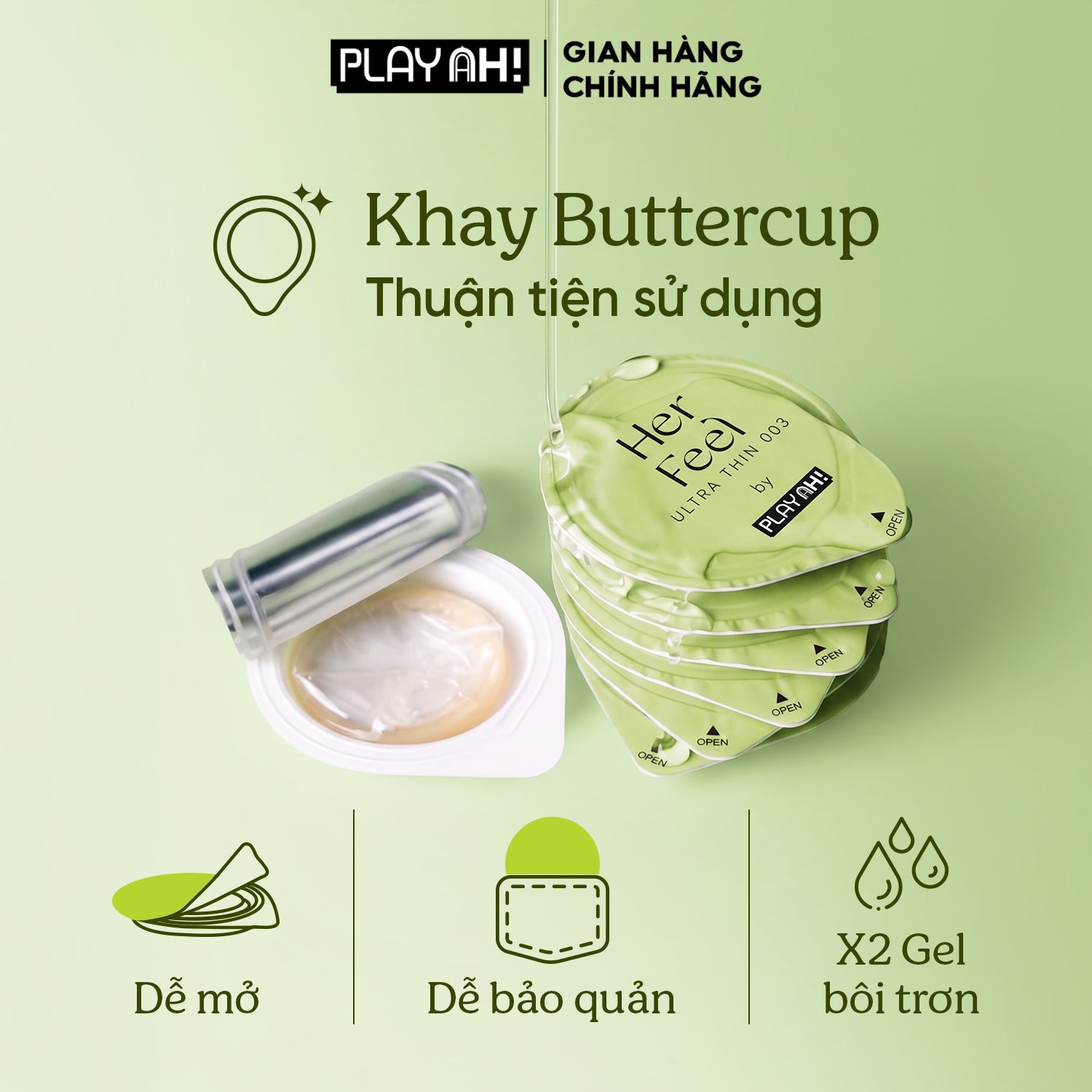 Khay Buttercup bóc mở tiện lợi