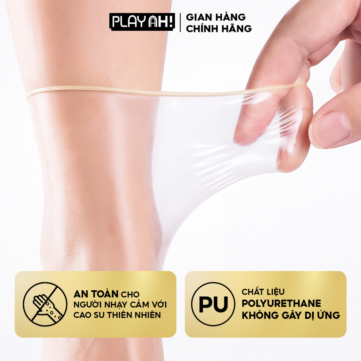 Áo Mưa PlayAh! Non-Latex Siêu Mỏng 0.01 - Hộp 3 bao