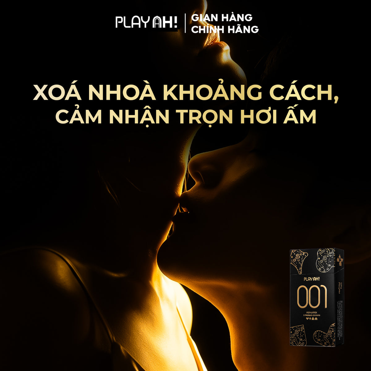 Áo Mưa PlayAh! Non-Latex Siêu Mỏng 0.01 - Hộp 3 bao