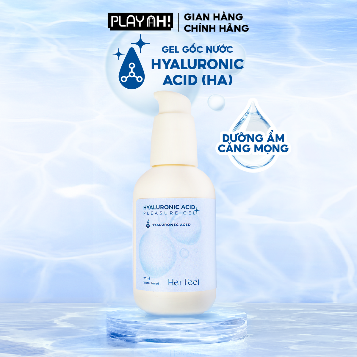 Gel Gốc Nước Her Feel HA Pleasure Gel Dưỡng Ẩm Cao Cấp 70ml