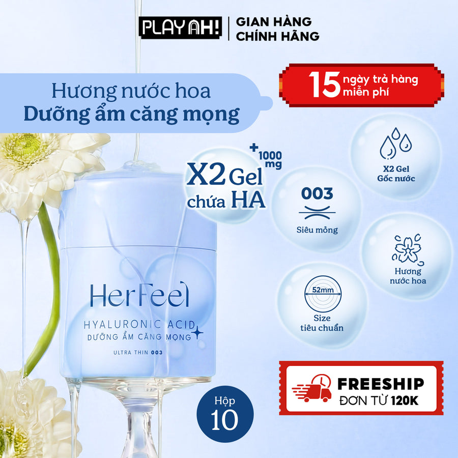 Áo Mưa dưỡng ẩm Her Feel HA gấp đôi gel cao cấp