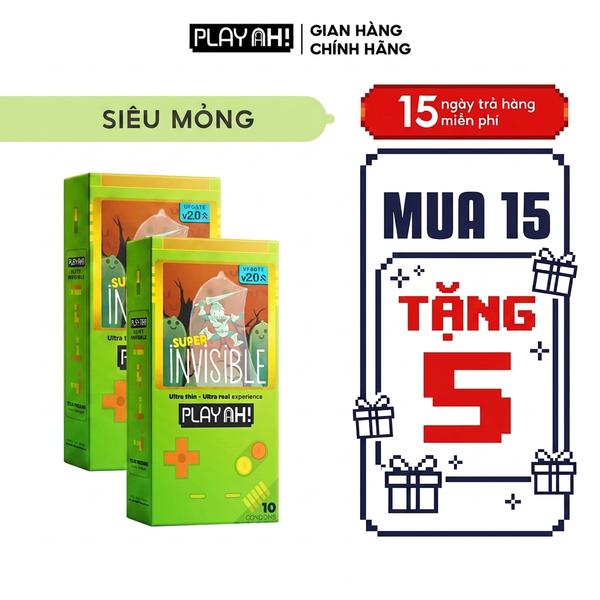 Combo Super Invisible 15 bao tặng 5 bao