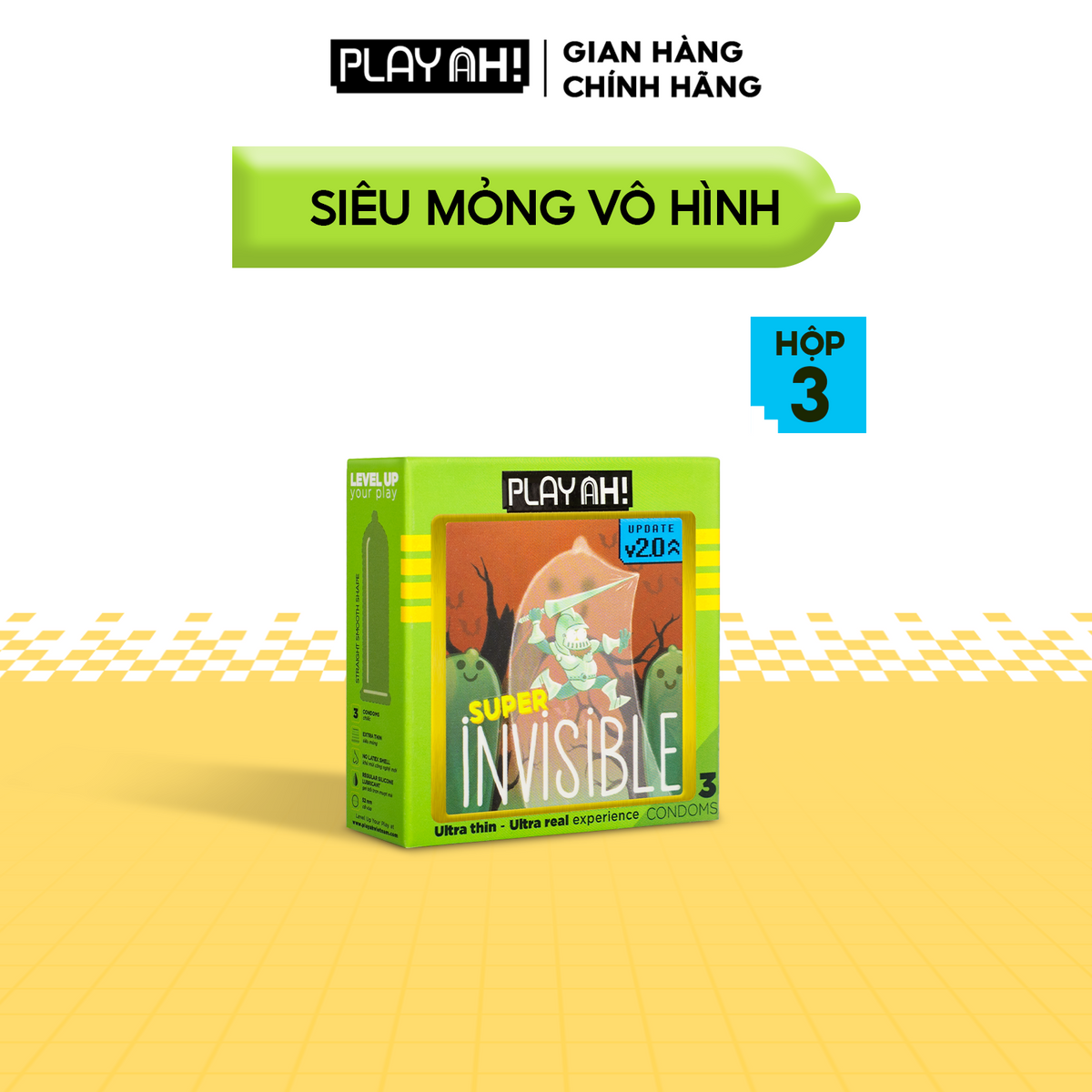 Áo Mưa PlayAh Siêu Mỏng Super Invisible