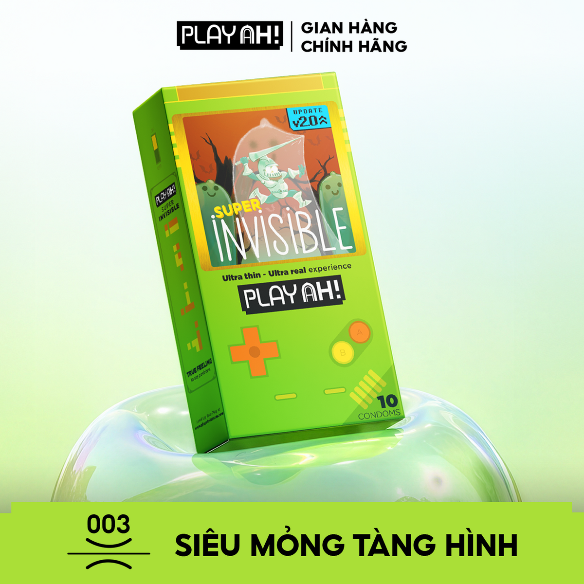 Áo Mưa PlayAh Siêu Mỏng Super Invisible