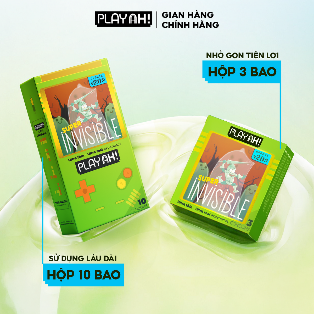 Áo Mưa PlayAh Siêu Mỏng Super Invisible