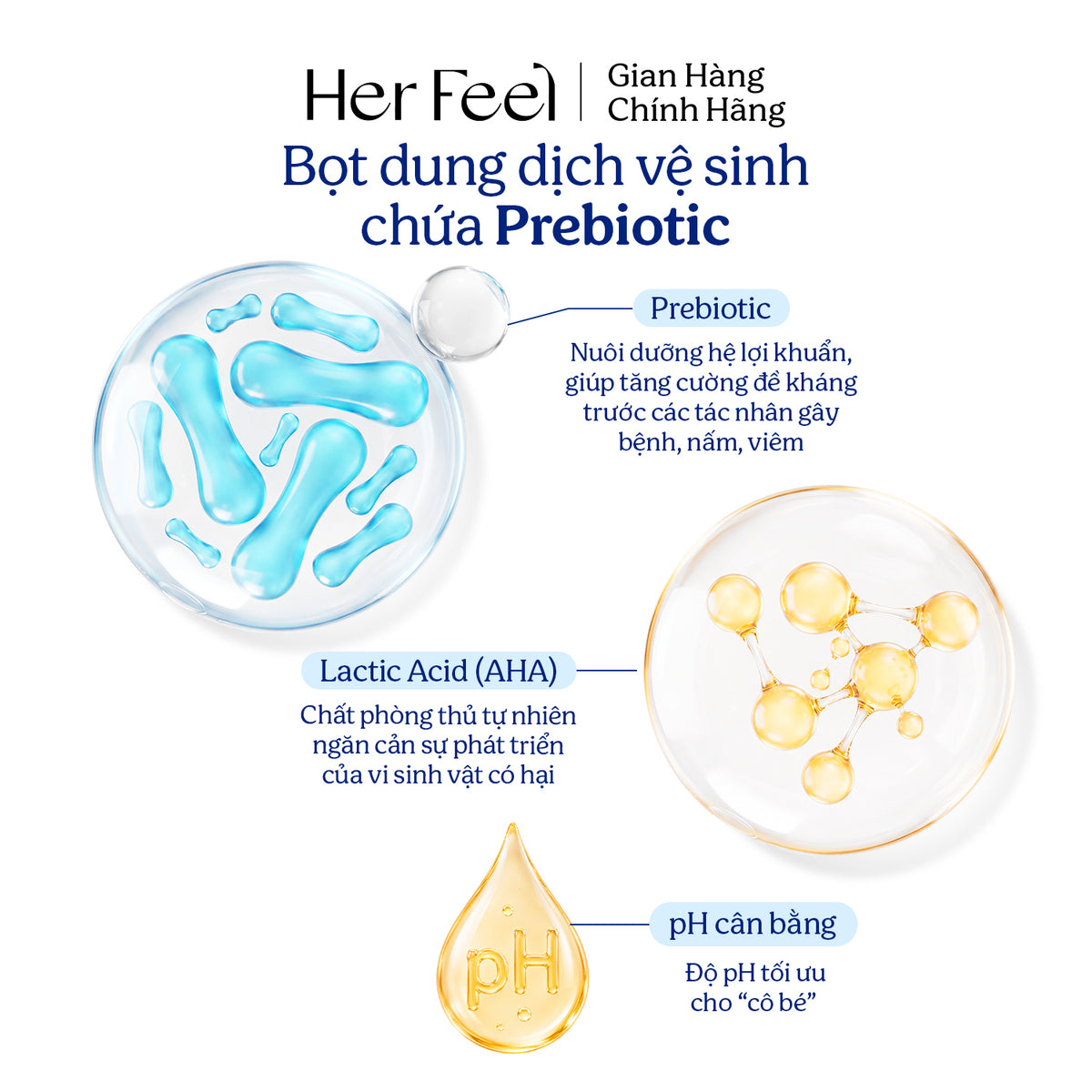 Bọt Vệ Sinh Phụ Nữ Her Feel Prebiotic