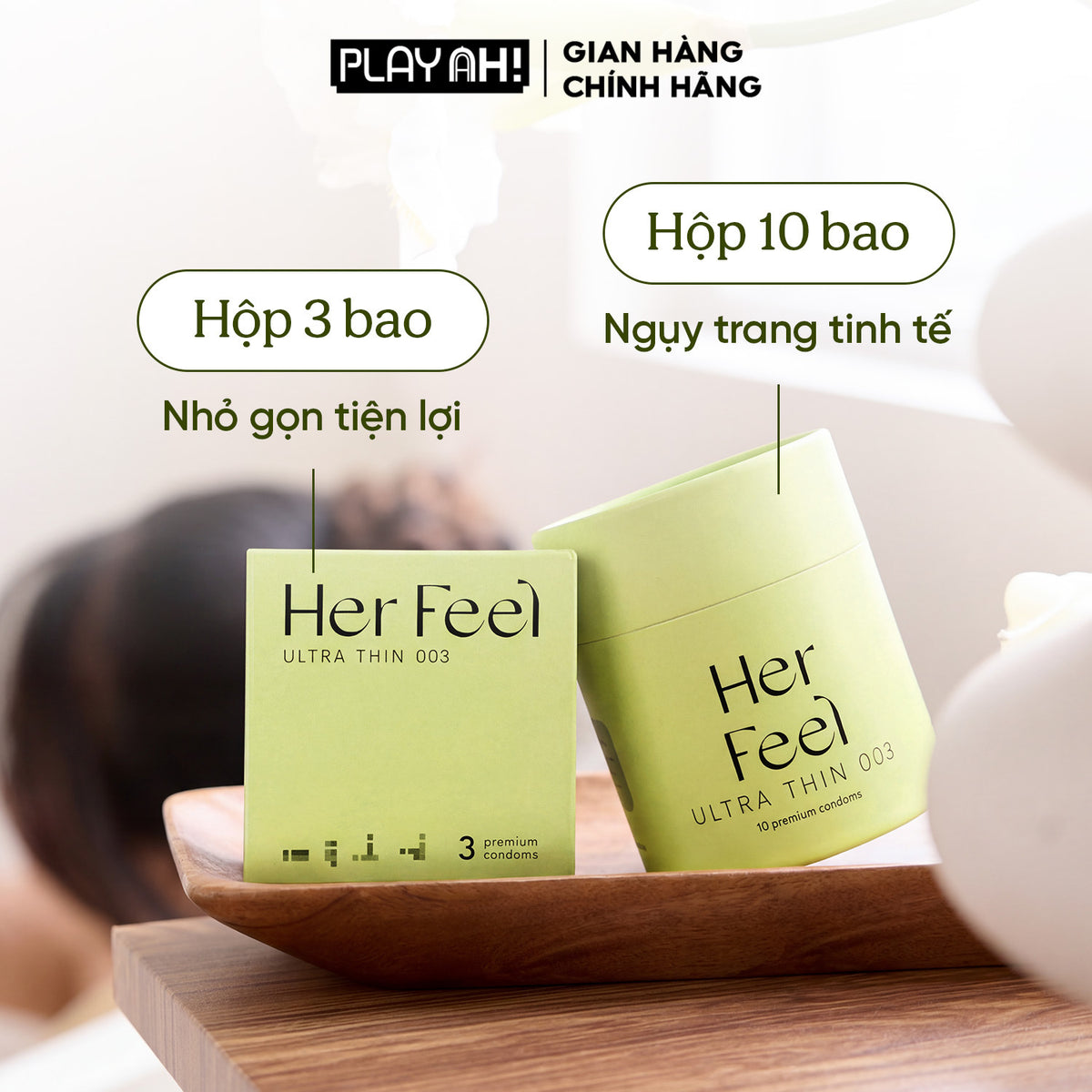 Áo Mưa PlayAh Her Feel Ultra Thin 0.03 (52mm)
