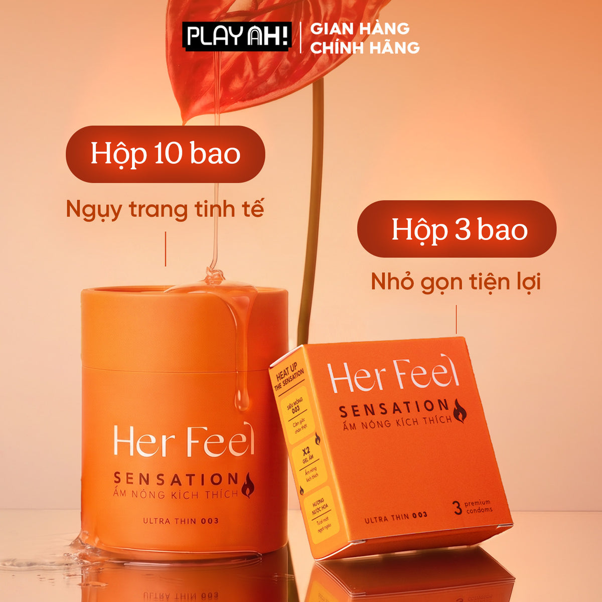 Áo Mưa Her Feel Warm Sensation Siêu Mỏng Cao Cấp