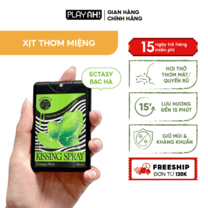 Xịt Thơm Miệng PlayAh! Kissing Spray - Hương Ectasy Mint Sảng Khoái 18ml