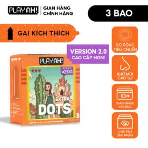 Bao Cao Su PlayAh Extra Dots thêm "Guy" - Hộp 3 bao