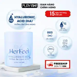 Bao cao su dưỡng ẩm Her Feel HA gấp đôi gel cao cấp - Hộp 10 bao