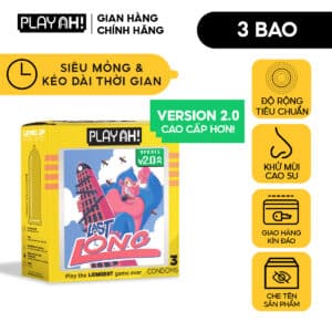 Bao Cao Su PlayAh Last Long Siêu Mỏng Kéo Dài Thời Gian Quan Hệ - Hộp 3 bao