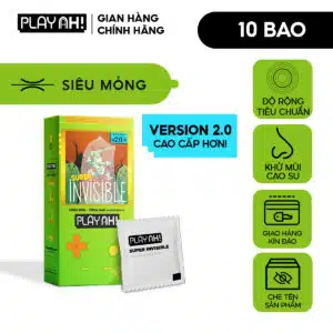 Bao cao su PlayAh Siêu Mỏng Super Invisible – Hộp 10 bao