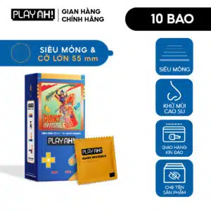 Bao Cao Su Playah siêu mỏng Giant Invisible - Hộp 10 bao
