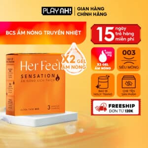 Bao Cao Su Her Feel Warm Sensation Siêu Mỏng Cao Cấp Cho Nữ – Hộp 3 bao
