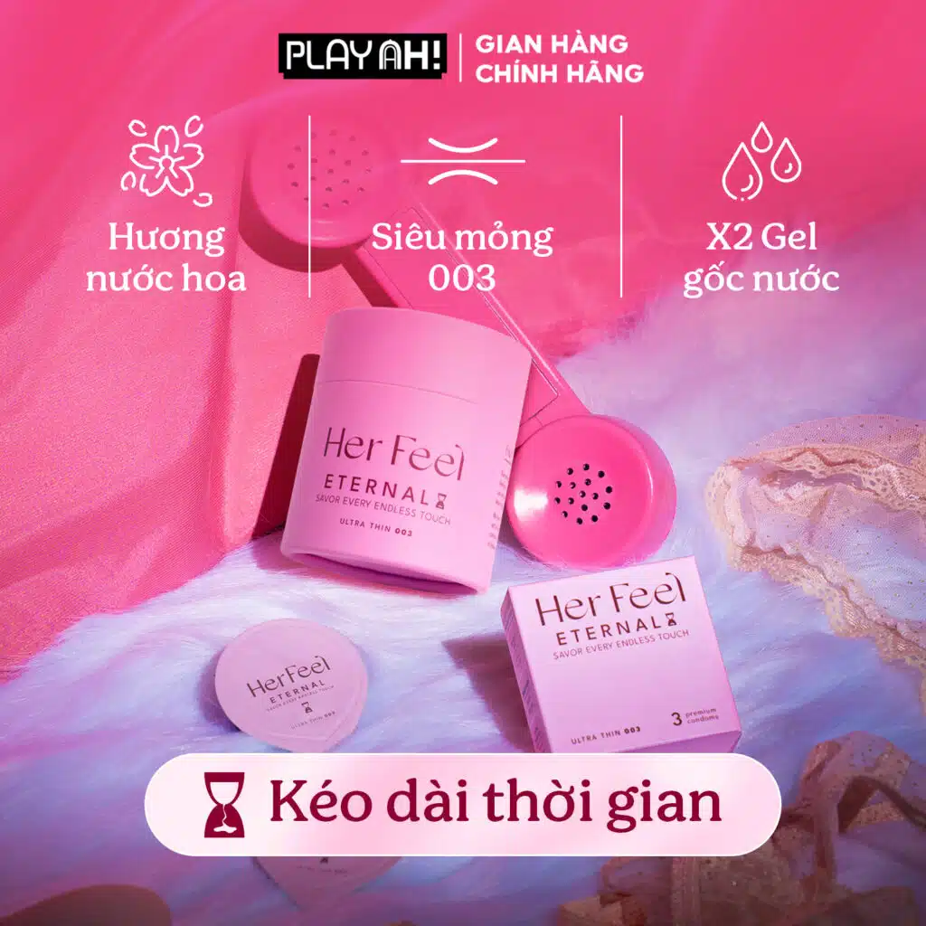 Her Feel Eternal Pleasure USP điểm nổi bật bao cao su kéo dài thời gian hộp 10