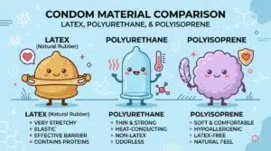 A-Z Về Chất Liệu Bao Cao Su – Latex, Polyurethane, Polyisoprene